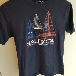 Nautica blue shirt - size 14-16